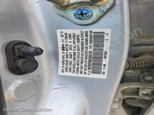 2013 Honda Civic 19XFB2F86DE052193 — Copart auction photo 12