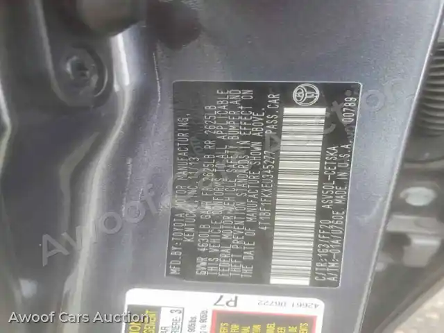 2014 Toyota Camry 4T1BF1FKXEU345277 — Copart auction photo 12