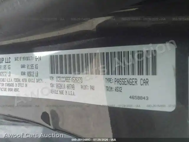 2015 Chrysler 200 1C3CCCAB2FN526278 — Iaai auction photo 9