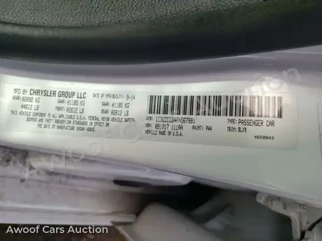 2015 Chrysler 200 1C3CCCCB4FN567881 — Copart auction photo 10