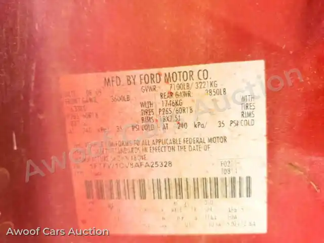 2010 Ford F150 1FTFW1CV8AFA25328 — Copart auction photo 13