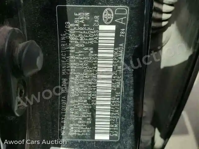 2010 Toyota Corolla 2T1BU4EE2AC241459 — Copart auction photo 10