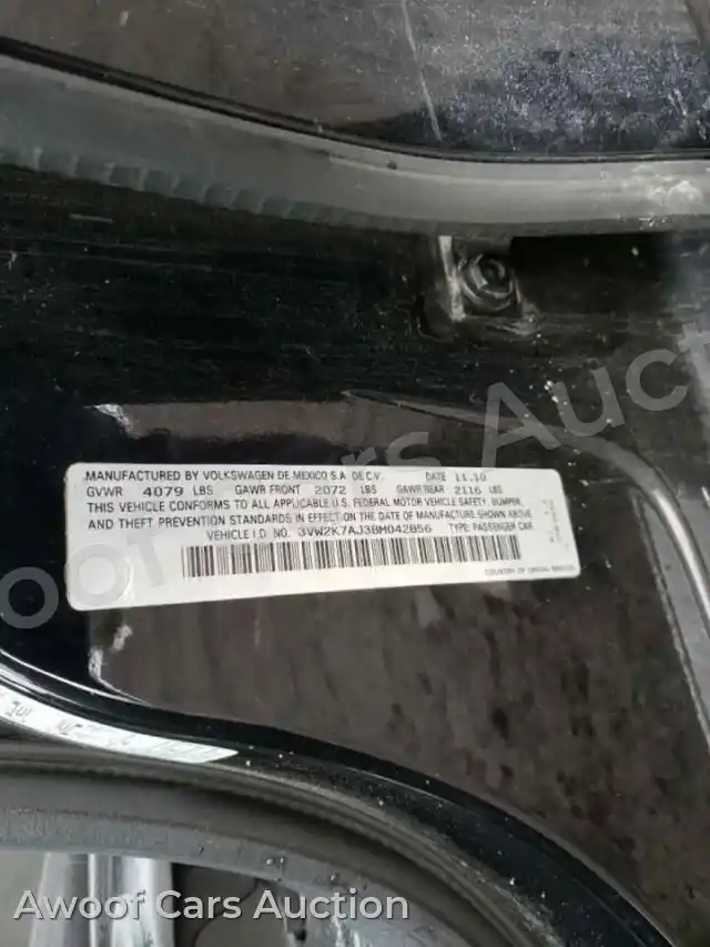 2011 Volkswagen Jetta 3VW2K7AJ3BM042856 — Copart auction photo 10