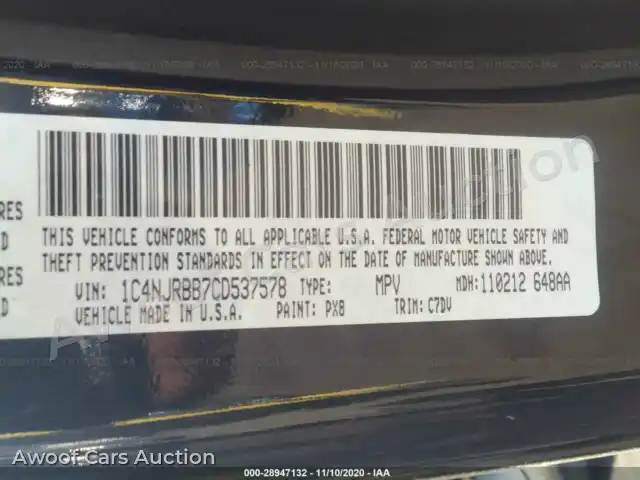 2012 Jeep Patriot 1C4NJRBB7CD537578 — Iaai auction photo 9