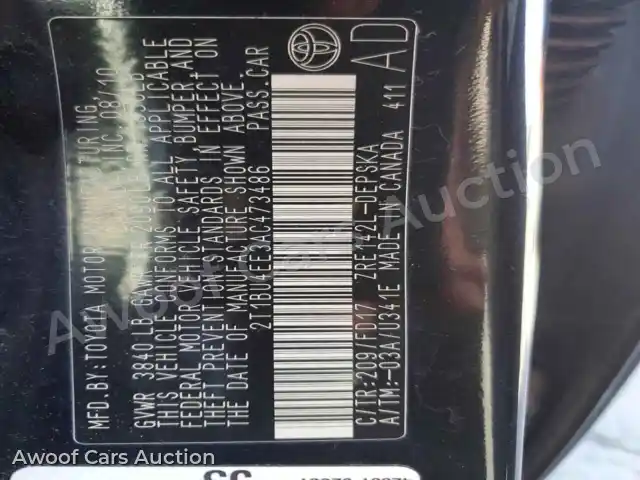 2010 Toyota Corolla 2T1BU4EE3AC473486 — Copart auction photo 12