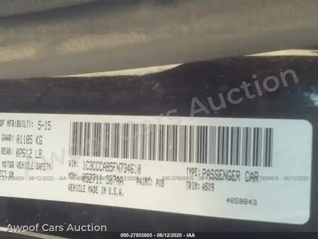 2015 Chrysler 200 1C3CCCAB5FN734610 — photo 9 de la vente Iaai