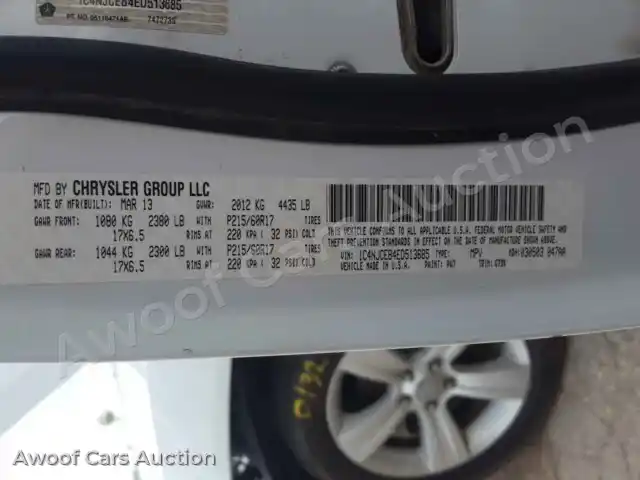2014 Jeep Compass 1C4NJCEB4ED513685 — Copart auction photo 10