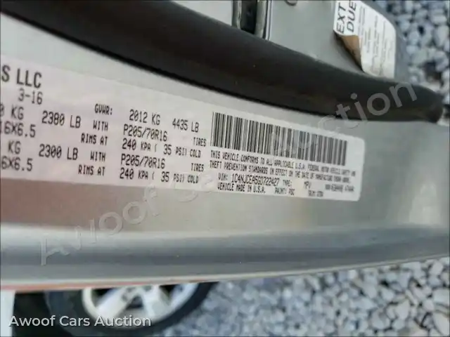 2016 Jeep Compass 1C4NJCEA5GD722427 — Copart auction photo 10