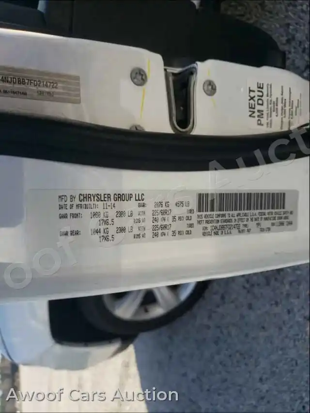 2015 Jeep Compass 1C4NJDBB7FD214722 — Copart auction photo 10