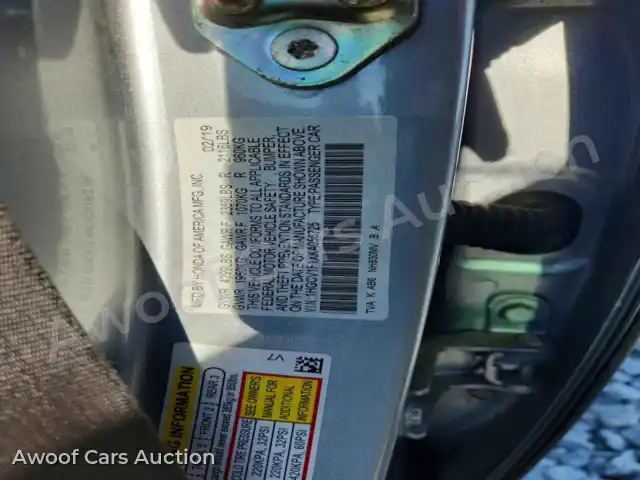 2019 Honda Accord 1HGCV1F1XKA056725 — Copart auction photo 12