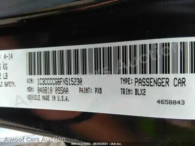2015 Chrysler 200 1C3CCCCG6FN515230 — Iaai auction photo 9