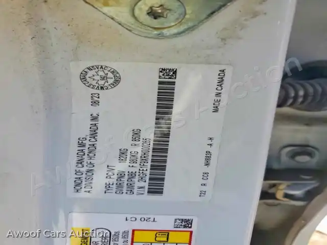 2024 Honda Civic 2HGFE1F9XRH000265 — Copart auction photo 12