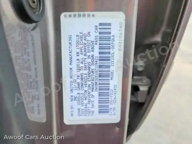 2003 Toyota Corolla 1NXBR32E13Z119421 — hoton gwanjo Copart na 13