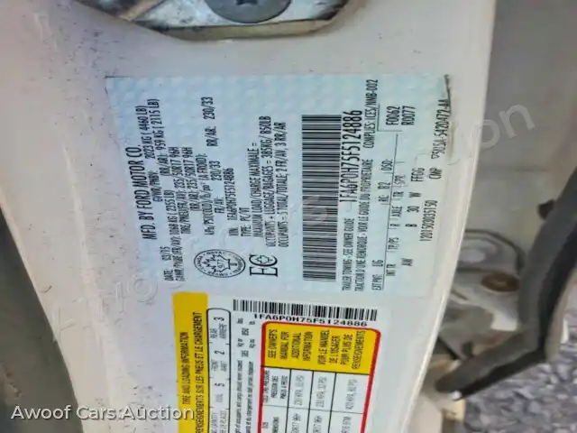 2015 Ford Fusion 1FA6P0H75F5124886 — Copart auction photo 12