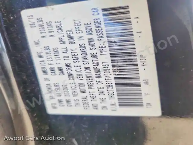 2015 Honda Accord 1HGCT2B81FA009457 — Copart auction photo 12
