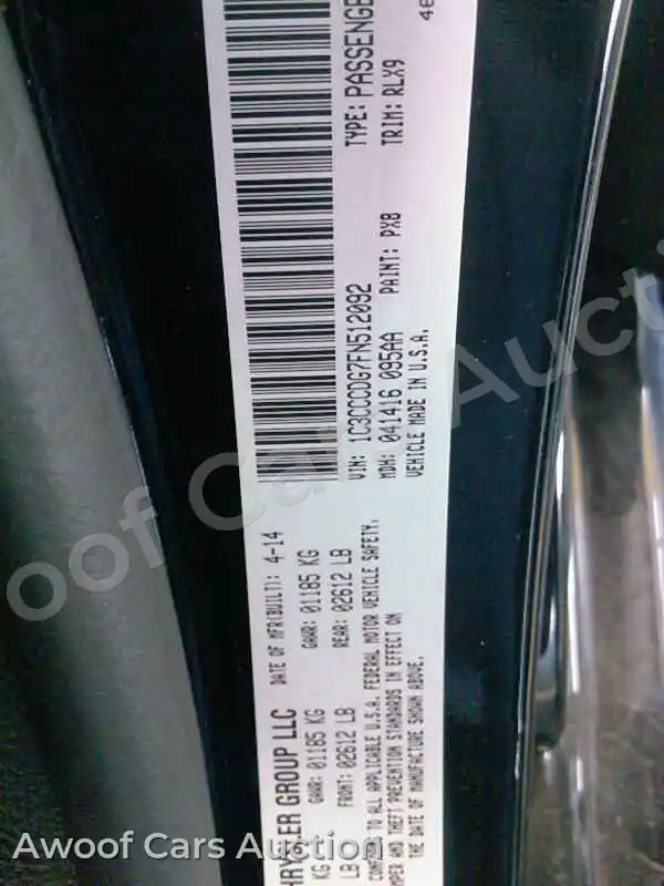 2015 Chrysler 200 1C3CCCDG7FN512092 — Manheim auction photo 6