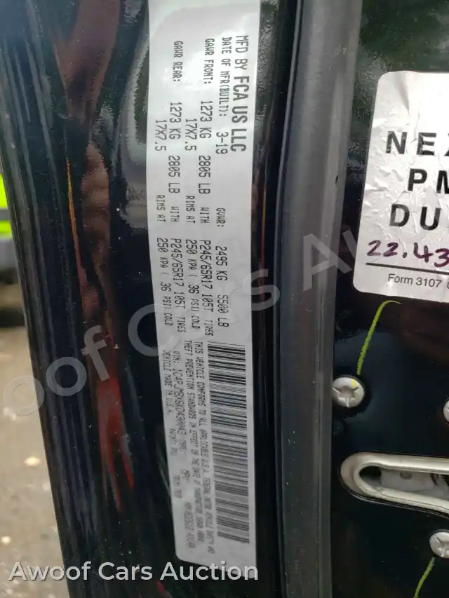 2019 Jeep Cherokee 1C4PJMBX6KD430043 — photo 10 de la vente Copart