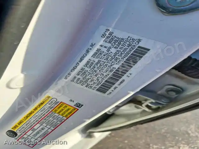 2019 Honda Accord 1HGCV1F33KA106916 — Copart auction photo 12