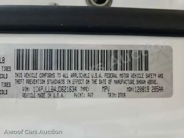 2018 Jeep Cherokee 1C4PJLLB4JD621634 — Copart auction photo 10