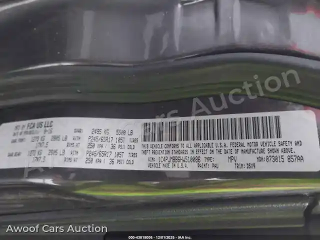 2017 Jeep Cherokee 1C4PJMBB6HW510086 — Iaai auction photo 9