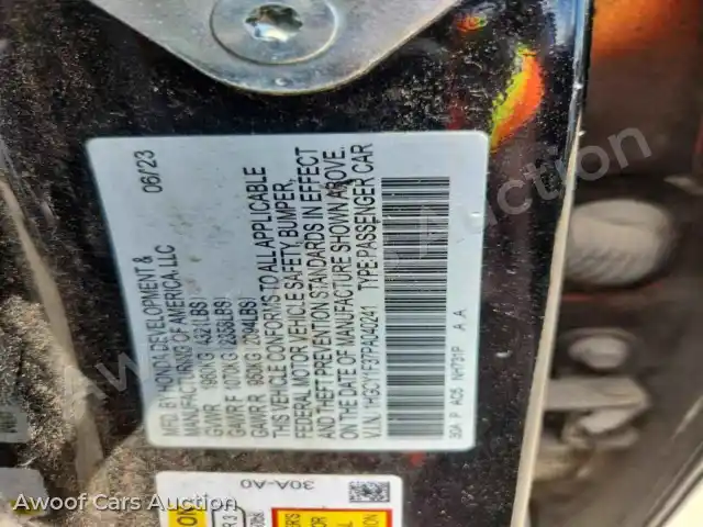 2023 Honda Accord 1HGCY1F37PA040241 — Copart auction photo 12