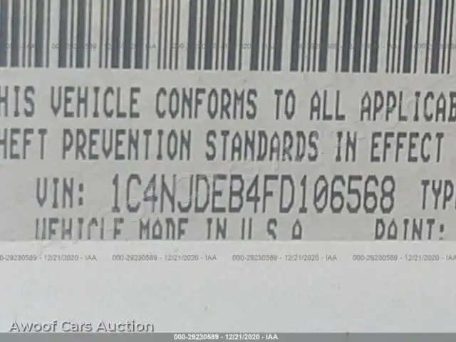 2015 Jeep Compass 1C4NJDEB4FD106568 — Iaai auction photo 9