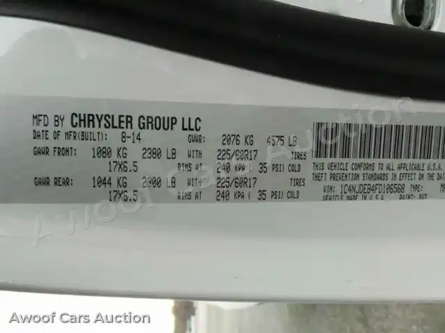 2015 Jeep Compass 1C4NJDEB4FD106568 — Manheim auction photo 6