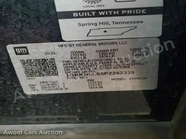 2023 GMC Acadia 1GKKNLLS5PZ262339 — photo 13 de la vente Copart