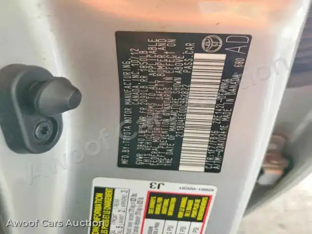 2013 Toyota Corolla 2T1BU4EE0DC962822 — Copart auction photo 12