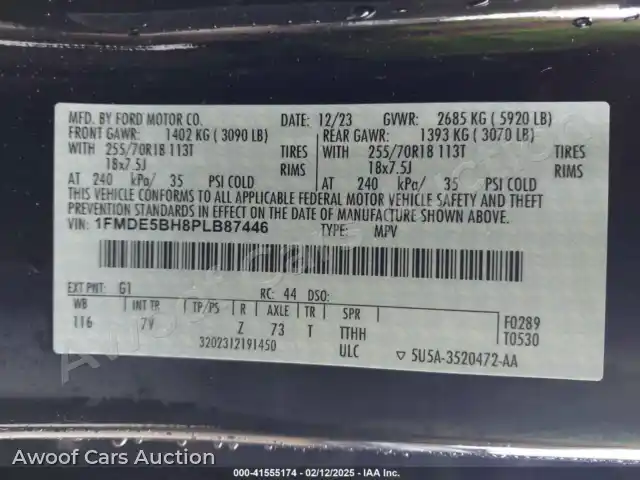 2023 Ford Bronco 1FMDE5BH8PLB87446 — Iaai auction photo 9