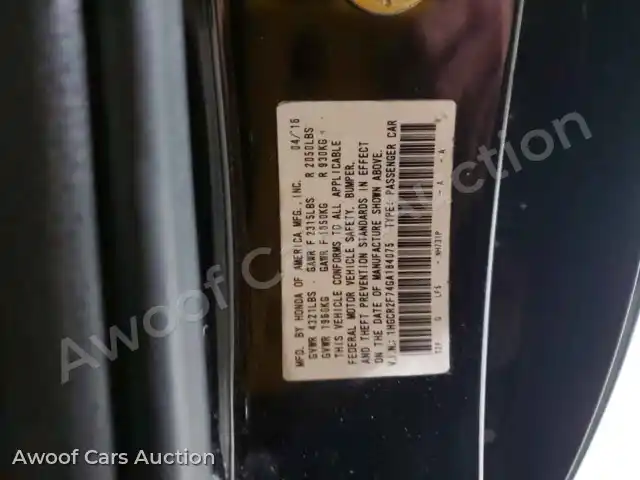 2016 Honda Accord 1HGCR2F74GA184075 — Copart auction photo 12