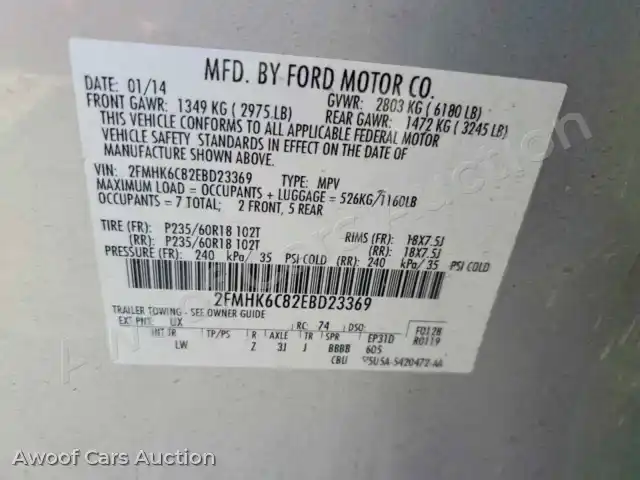 2014 Ford Flex 2FMHK6C82EBD23369 — Copart auction photo 13