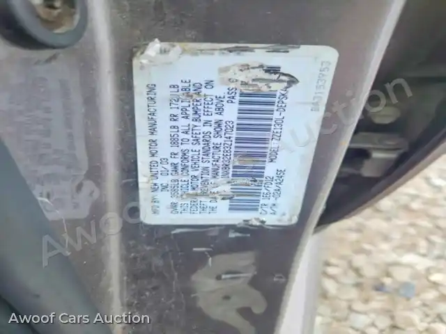 2003 Toyota Corolla 1NXBR32E83Z147023 — hoton gwanjo Copart na 12