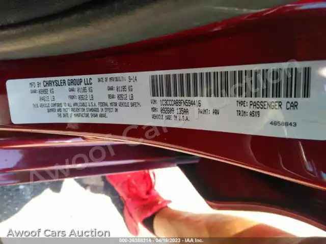 2015 Chrysler 200 1C3CCCAB9FN594416 — photo 9 de la vente Iaai