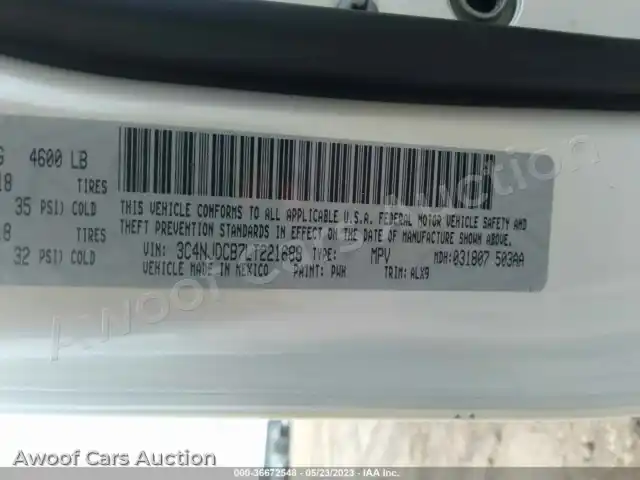 2020 Jeep Compass 3C4NJDCB7LT221688 — hoton gwanjo Iaai na 9