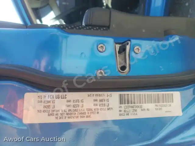 2015 Dodge Dart 1C3CDFAA6FD434182 — photo 10 de la vente Copart