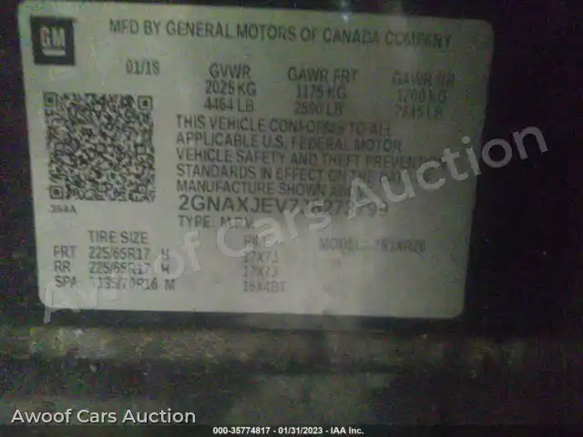 2018 Chevrolet Equinox 2GNAXJEV7J6273799 — Iaai auction photo 9