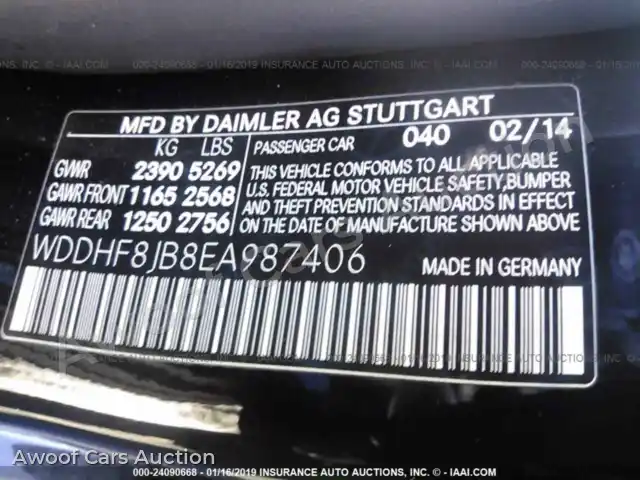 2014 Mercedes-Benz EQS WDDHF8JB8EA987406 — Iaai auction photo 9