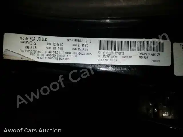 2015 Chrysler 200 1C3CCCBB7FN748975 — Copart auction photo 10