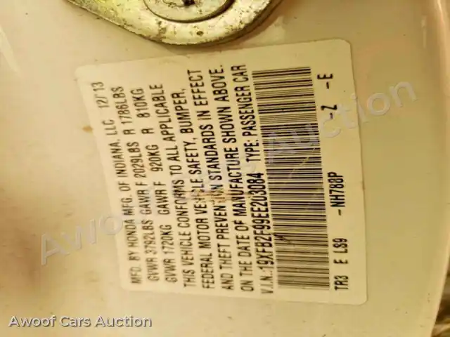 2014 Honda Civic 19XFB2F99EE203084 — Copart auction photo 13