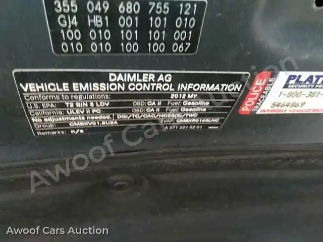 2012 Mercedes-Benz C-Class WDDGJ4HB1CF914418 — Manheim auction photo 9