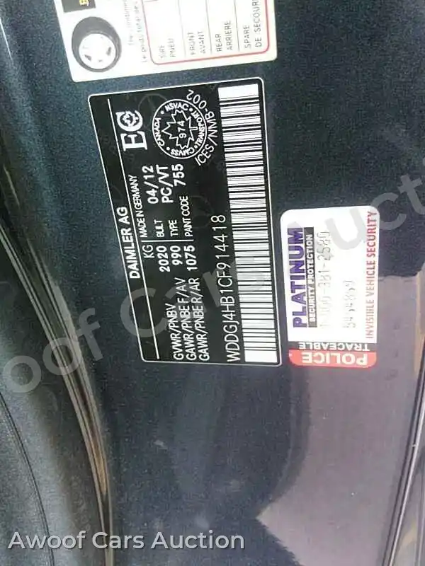 2012 Mercedes-Benz C-Class WDDGJ4HB1CF914418 — Manheim auction photo 6