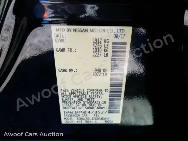 2017 Nissan Altima 1N4AL3AP4HC478527 — Copart auction photo 10