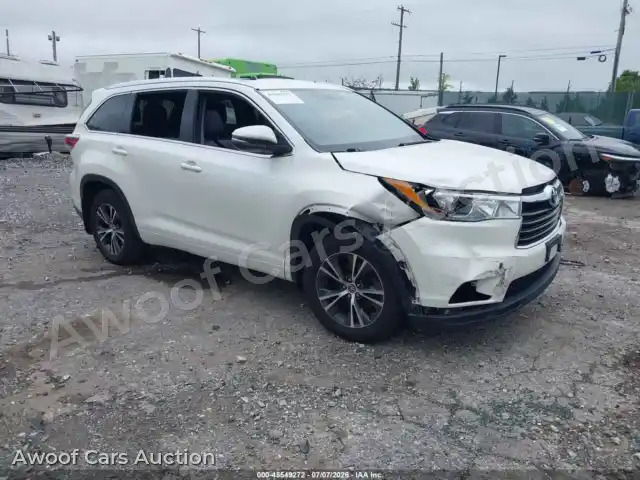 2016 Toyota Highlander 5TDJKRFH6GS228589 — hoton gwanjo Iaai na 1