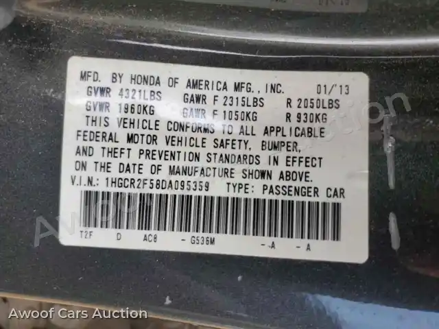 2013 Honda Accord 1HGCR2F58DA095359 — Copart auction photo 13