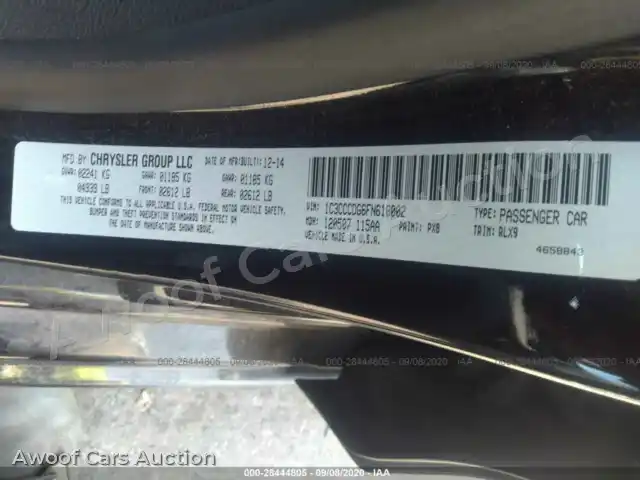 2015 Chrysler 200 1C3CCCDG6FN618002 — Iaai auction photo 9