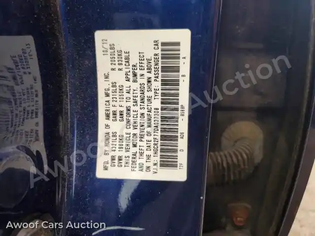 2013 Honda Accord 1HGCR2F77DA037308 — Copart auction photo 13