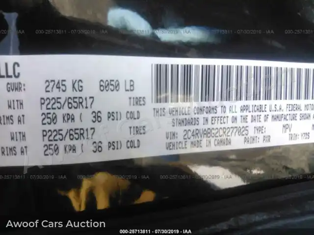 2012 Volkswagen Routan 2C4RVABG2CR277025 — Iaai auction photo 9