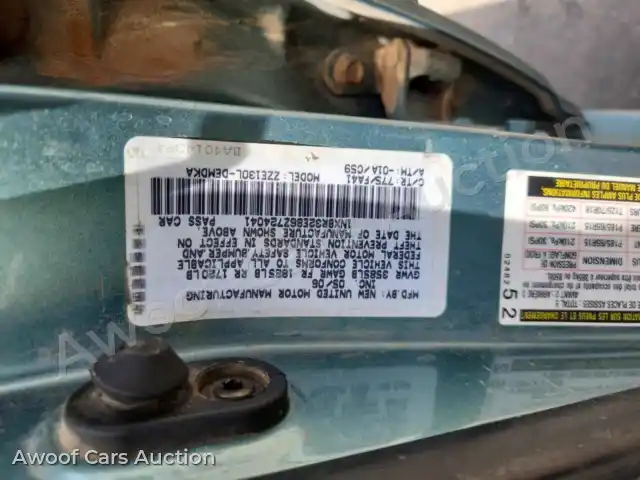 2006 Toyota Corolla 1NXBR32E86Z724041 — hoton gwanjo Copart na 12