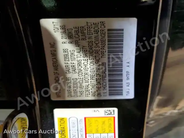 2018 Honda Accord 1HGCV1F92JA022055 — photo 12 de la vente Copart